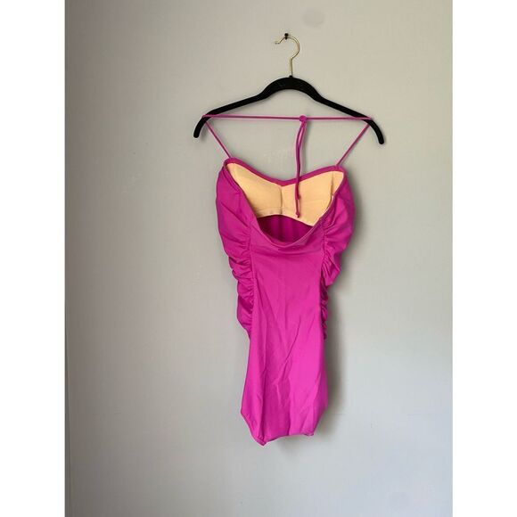 Esther Williams for Misty vintage raspberry pink one piece modest swimsuit - Picture 3 of 7